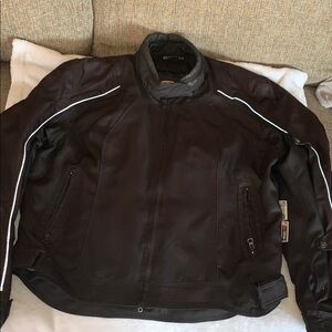 Gently Loved Men's Black Motorcycle Jacket..** Missing Washable Inner Liner**